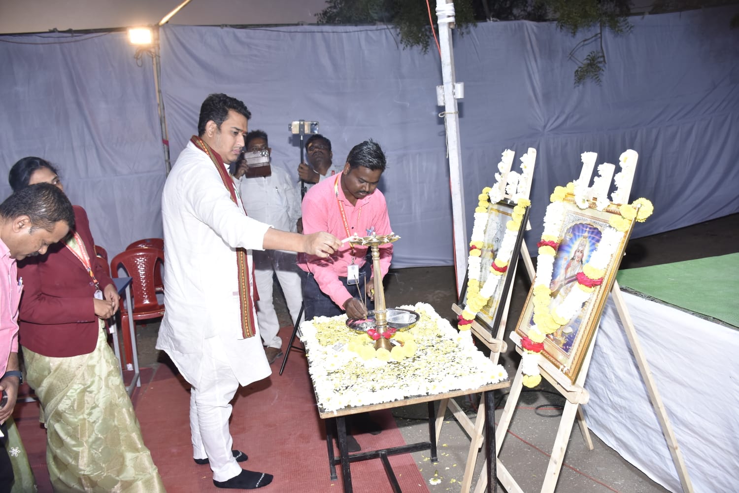 Students programming robots in tech club